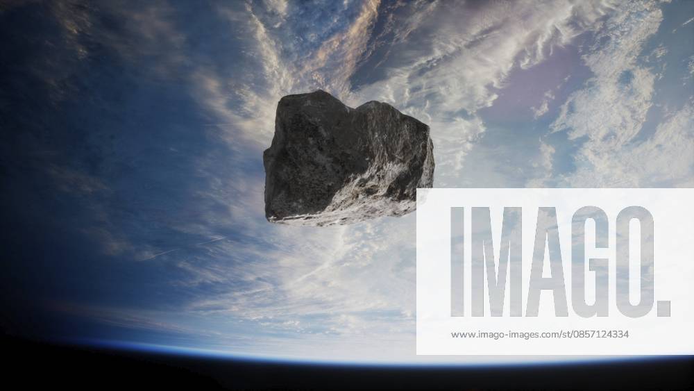 Gefährlicher Asteroid nähert sich dem Planeten Erde, Elemente dieses von der NASA zur Verfügung gestellten Bildes Dangerous asteroid approaching planet Earth, elements of this image furnished by NASA