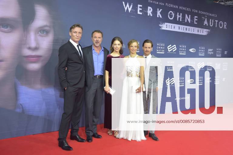Oliver Masccuri Sebastian Koch Paula Beer Saskia Rosendahl Tom Schilling arrival red carpet for the German premiere of work without author she never leaves at the cinema Zoo Palast in Berlin on 26 09 2018