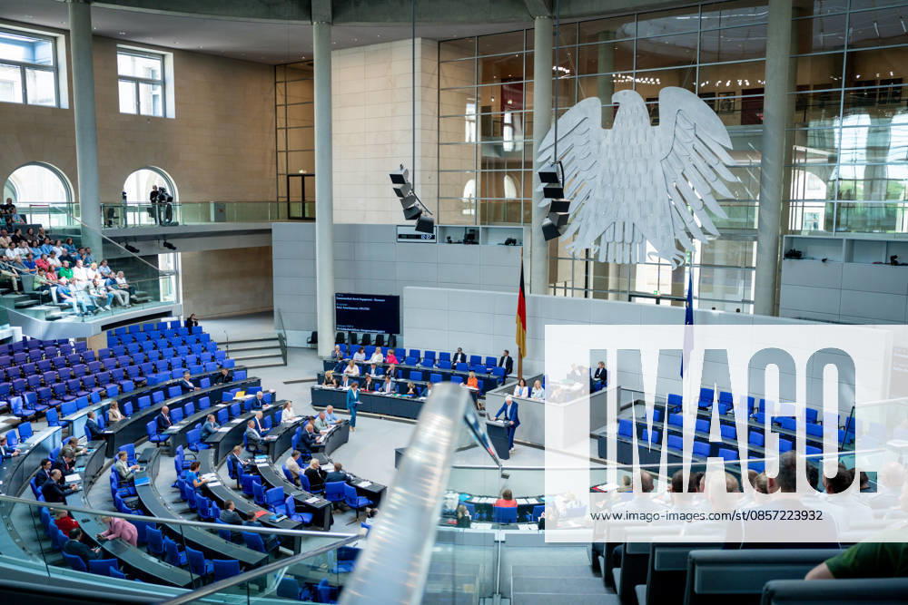 German Bundestag, 80th plenary session Symbolic image of the plenary chamber at the 80th session of the German Bundestag in Berlin Berlin Germany