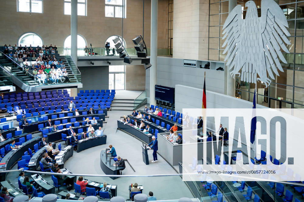 German Bundestag, 80th plenary session Symbolic image of the plenary chamber at the 80th session of the German Bundestag in Berlin Berlin Germany