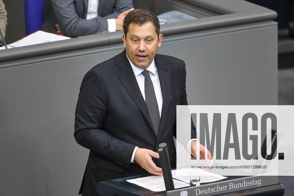 German Bundestag 81 Bundestag session Federal Minister of Finance Lars Klingbeil SPD delivers a speech