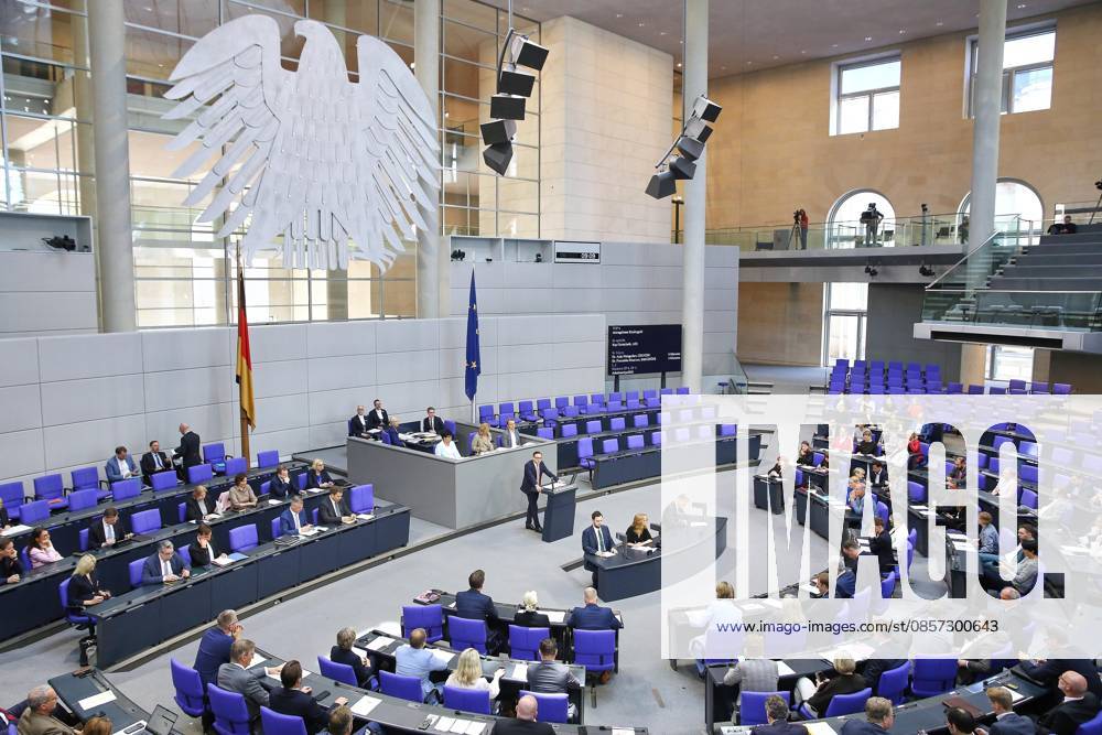German Bundestag 81 Bundestag session View into the plenary chamber at the beginning of the session, Kay Gottschalk AfD stands at the lectern