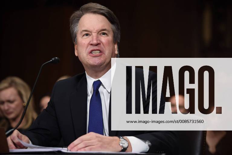 Supreme Court nominee Judge Brett Kavanaugh testifies before the US Senate Judiciary Committee on Capitol Hill in Washington, DC, September 27, 2018. .Kavanaugh was to testify in front of the panel next on Thursday afternoon, having stridently rejected the allegations of sexual abuse by Blasey Ford and two other women in prepared remarks WAX20180927708 SaulxLoeb