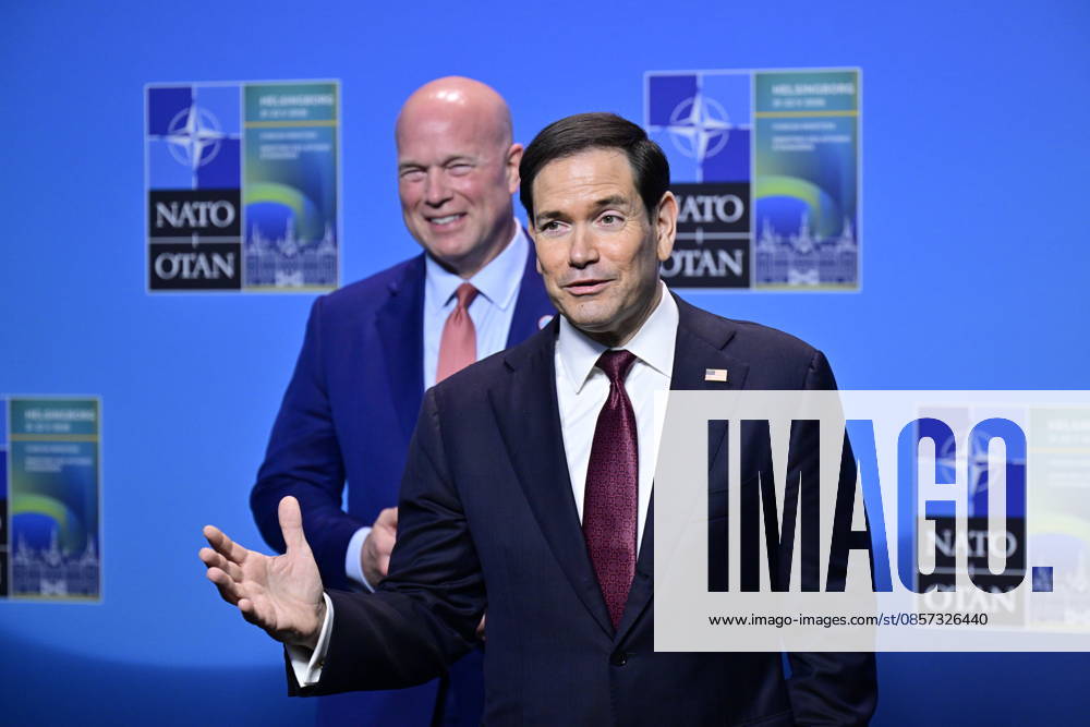 HELSINGBORG , SWEDEN 20260522 US Secretary of State Marco Rubio meets the press after the NATO Foreign Ministers meeting on Friday at Sea U in Helsingborg on Friday HELSINGBORG SWEDEN