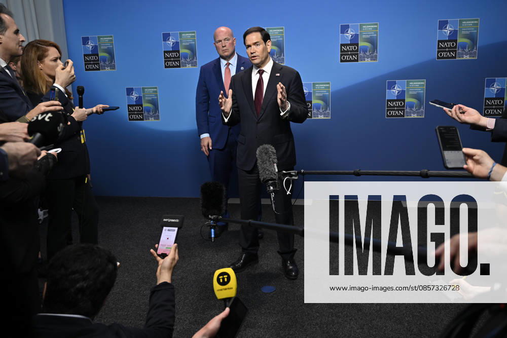 US Secretary of State Marco Rubio meets the press after the NATO Foreign Ministers meeting on Friday at Sea U in Helsingborg, Sweden on may 22, 2026 HELSINGBORG SWEDEN