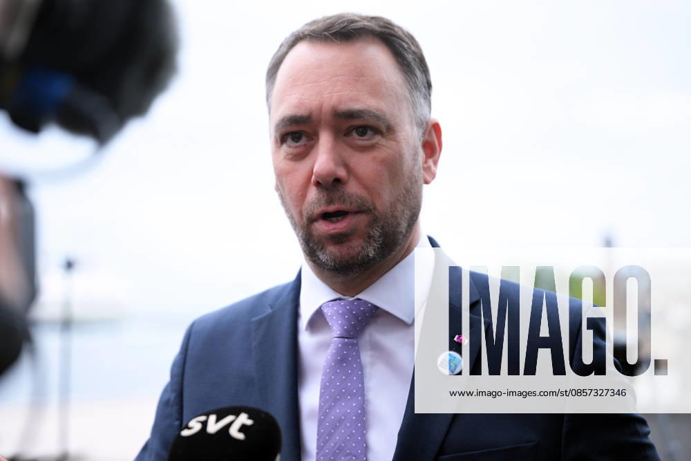 Foreign Minister of Belgium, Maxime Prevot speaks to press after the NATO Foreign Ministers Meeting in Helsingborg, Sweden on May 22, 2026. Dursun Aydemir Anadolu Helsingborg Sweden. Editorial use only. Please get in touch for any other usage.