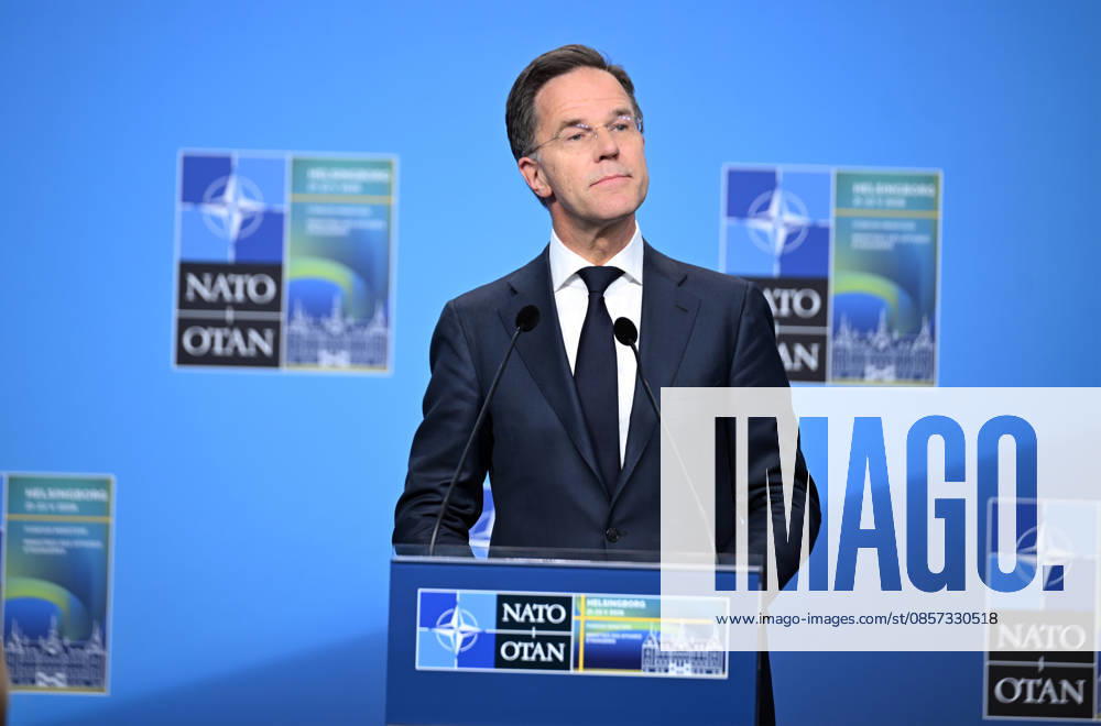 NATO Secretary General Mark Rutte HELSINGBORG, SWEDEN - MAY 22: NATO Secretary General Mark Rutte holds a press conference at the conclusion of the NATO Foreign Ministers Meeting in Helsingborg, Sweden, on May 22, 2026. Dursun Aydemir Anadolu Helsingborg Sweden. Editorial use only. Please get in touch for any other usage.