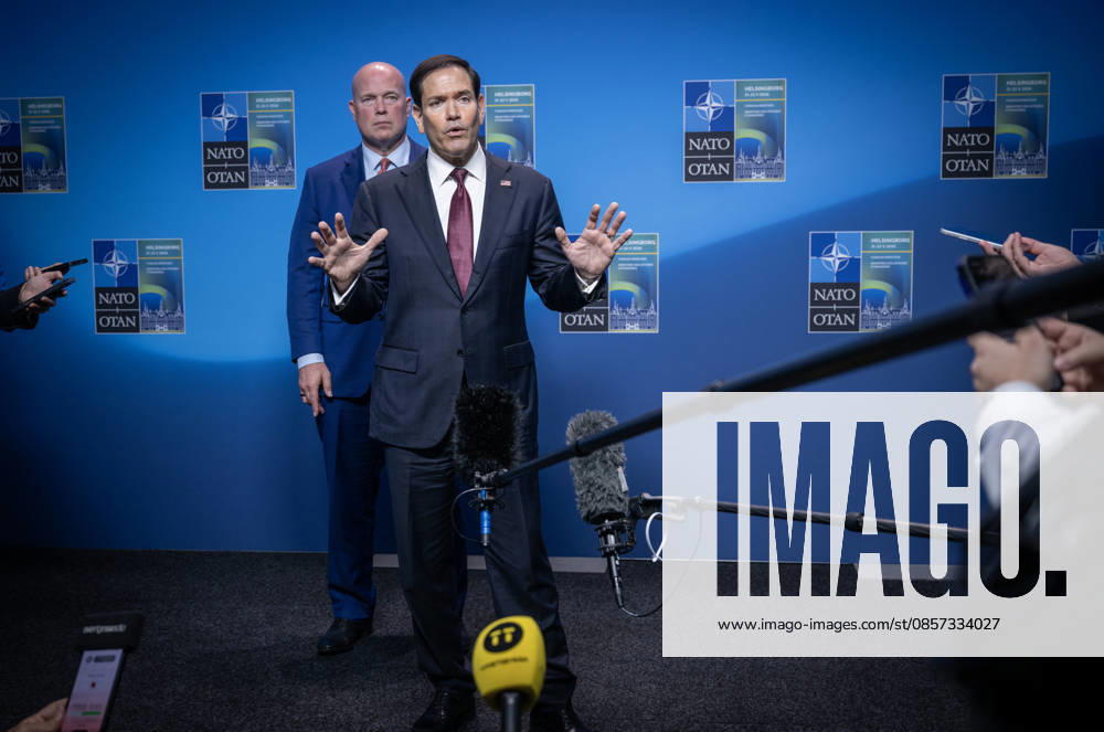 US Secretary of State Marco Rubio meets the press after the NATO Foreign Ministers meeting on Friday at Sea U in Helsingborg, Sweden on may 22, 2026 HELSINGBORG SWEDEN