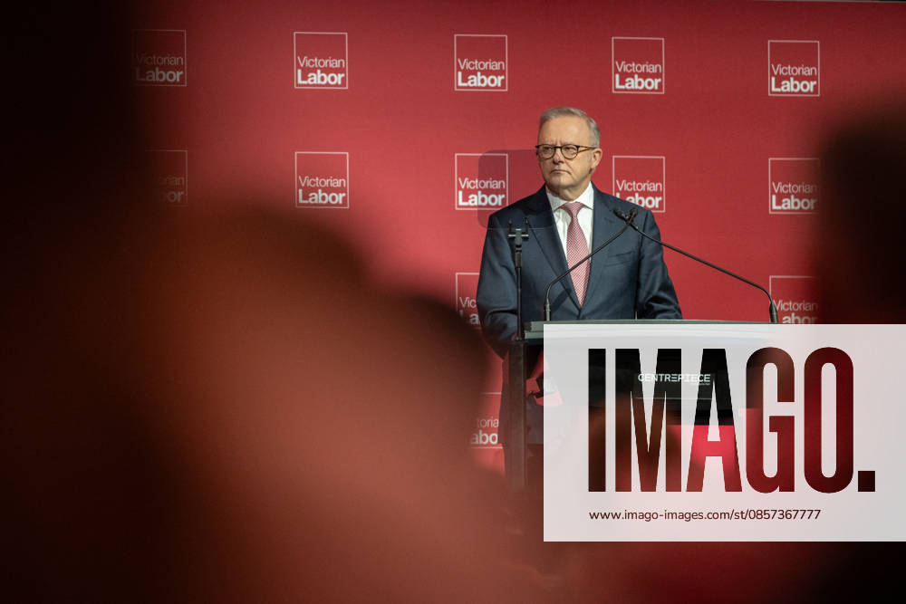 VICTORIAN STATE LABOUR CONFERENCE, Prime Minister Anthony Albanese speaks during the Victorian Labor Partys state conference at Melbourne Park in Melbourne, Saturday, May 23, 2026. ( NO ARCHIVING MELBOURNE VICTORIA AUSTRALIA