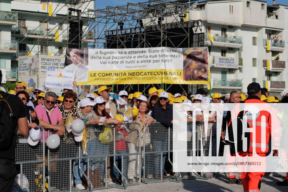 Pope Leo XIV during his pastoral visit on May 23, 2026, to the city of Acerra (NA) in Piazza Calipari Acerra ITALIA - ZUMAs236 20260523_aap_s236_001