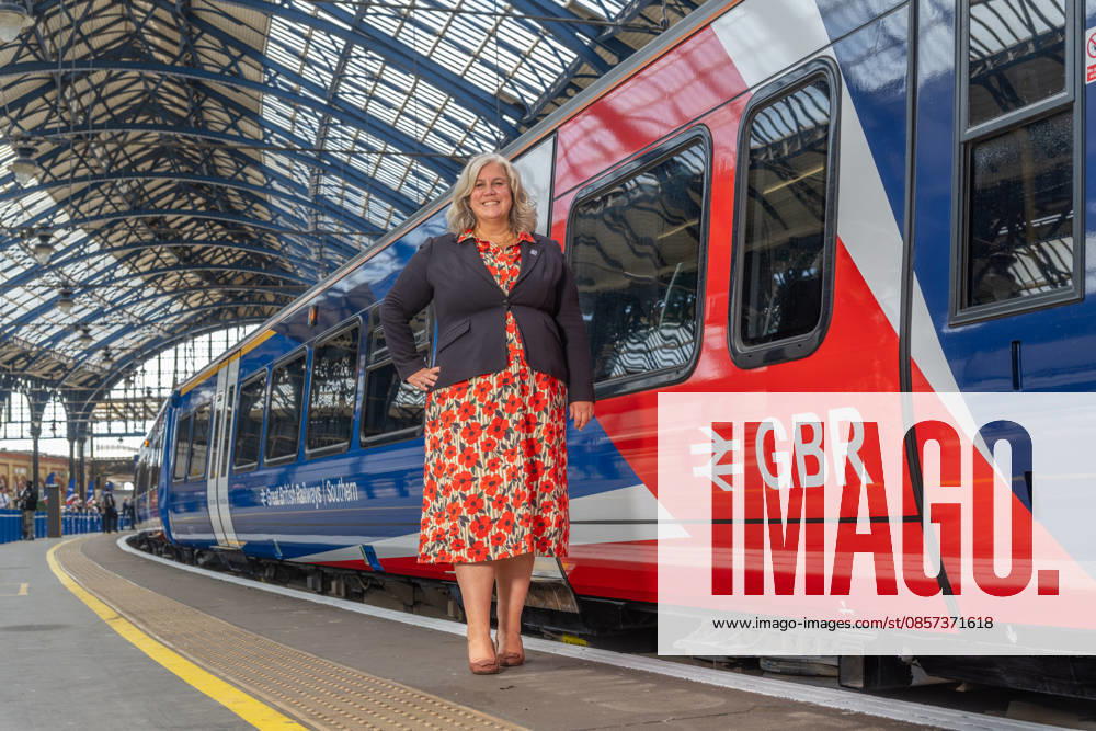 Heidi Alexander Heidi Alexander, Secretary of State for Transport unveils the first Great British Railway train at Brighton Station, Queen s Road, Brighton, East Sussex, UK