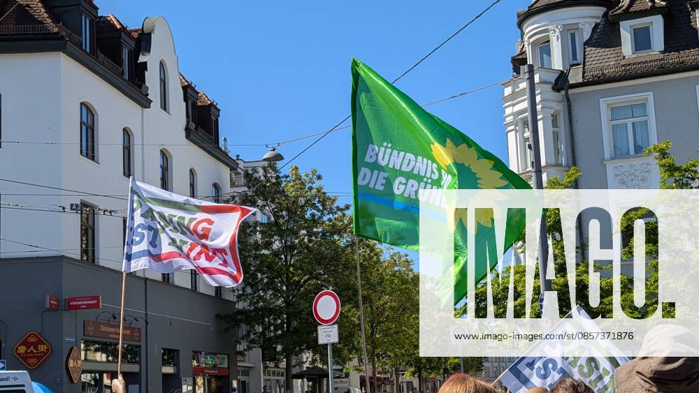 Under the banner of Pasing ist Bunt (Pasing is Diverse), the residents of the Pasing district of Munich, Germany assembled an emergency protest against the extreme-right AfD party who held an event across the street. Munich Germany - ZUMAb160 20260523_abp_b160_002