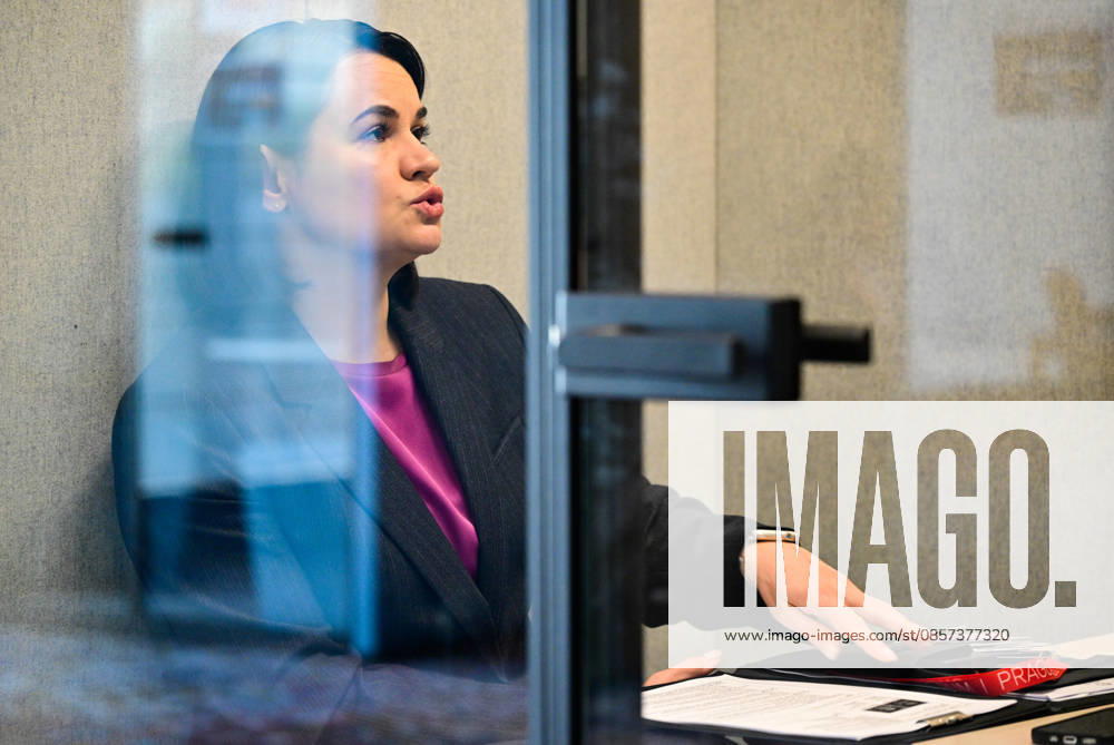 Sviatlana Tsikhanouskaya, a representative of Belarusian democratic forces, gives an interview to the Czech News Agency (CTK),Prague,Mayx23,x2026.xAxdeeperxmilitaryxintegrationxbetweenxRussiaxandxBelarusxposesxaxsecurityxthreatxtoxallxofxEurope,justxtoxthexcountriesxonxthexeasternxflankxofxNATO,saidxinxanxinterview.xAccordingxtoxher,regimexofxBelarusianxauthoritarianxleaderxAlexanderxLukashenkoxservesxasxaxtoolxforxMoscowxtoxintimidatexandxpressurexEuropeanxstates.x(CTKxPhoto RomanxVondrous) CTKPhotoP2026052204533 CTKPhotoP2026052204533