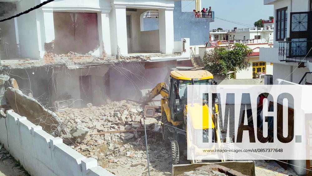 District administration demolishes illegal structures & hideouts of drug smugglers under Nasha Mukt Abhiyaan in Jammu Jammu Jammu & Kashmir , May 23 (ANI): The district administration conducts a demolition drive of illegal structure(s) allegedly linked to drug smugglers under the Nasha Mukt Abhiyaan campaign at Miran Sahib, in Jammu on Saturday. Jammu Jammu & Kashmir India