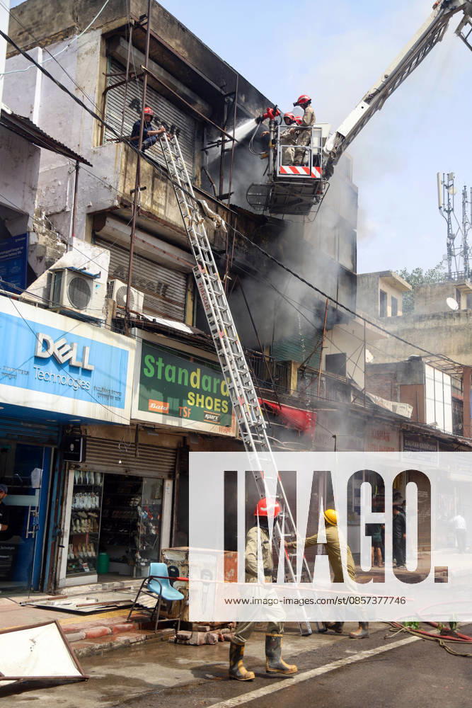 Firefighting operations underway after fire breaks out at a commercial building in Kingsway Camp New Delhi, May 23 (ANI): Firefighting operations underway after fire breaks out at a commercial building in Kingsway Camp near GTB Nagar metro station, in New Delhi on Saturday. New Delhi Delhi India