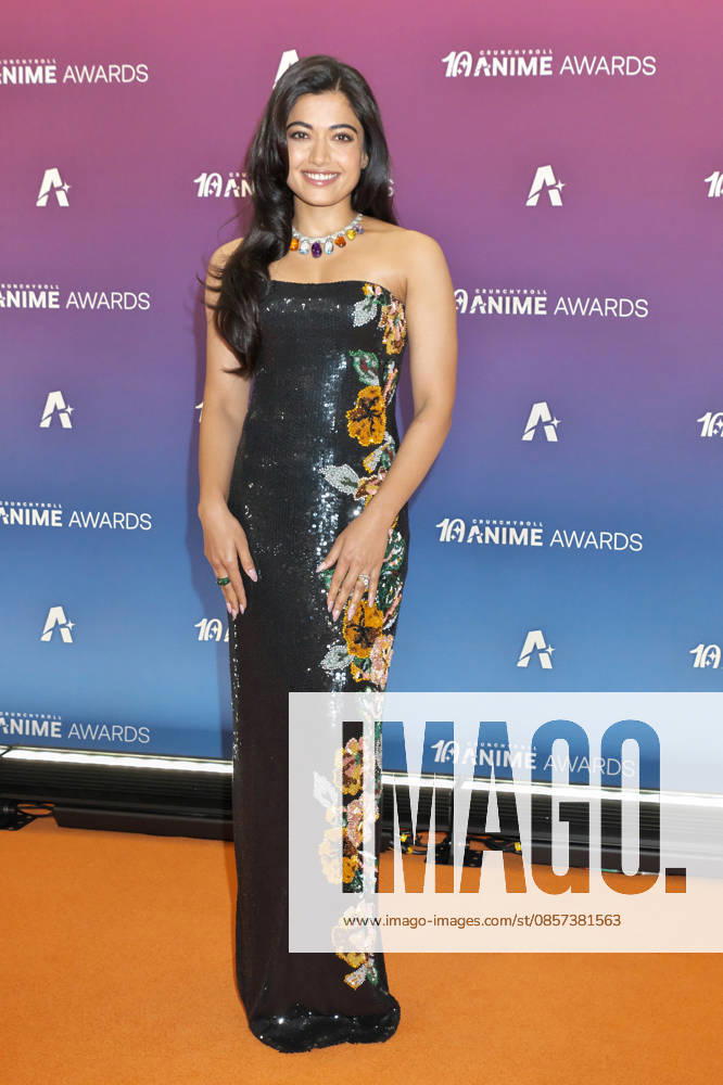 Indian actress Rashmika Mandanna attends the orange carpet event for the Crunchyroll Anime Awards 2026 in Tokyo, Japan on Saturday, May 23, 2026. TKP2026052319 KEIZOxMORI