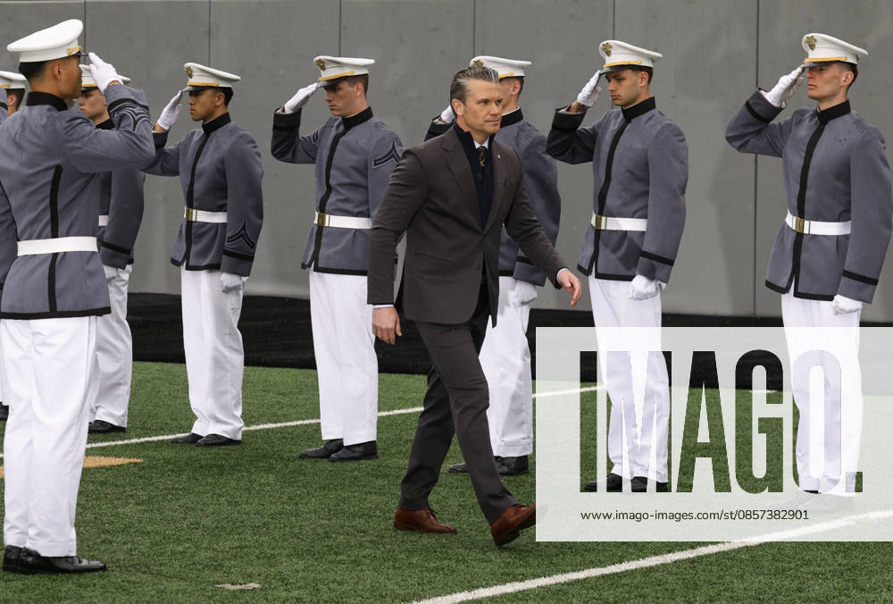 United States Secretary of Defense Pete Hegseth arrives to deliver the graduation address at the West Point Class of 2026 s commencement ceremony in Michie Stadium at the United States Military Academy in West Point, New York on Saturday, May 23, 2026. . NYP20260523905 PeterxFoley