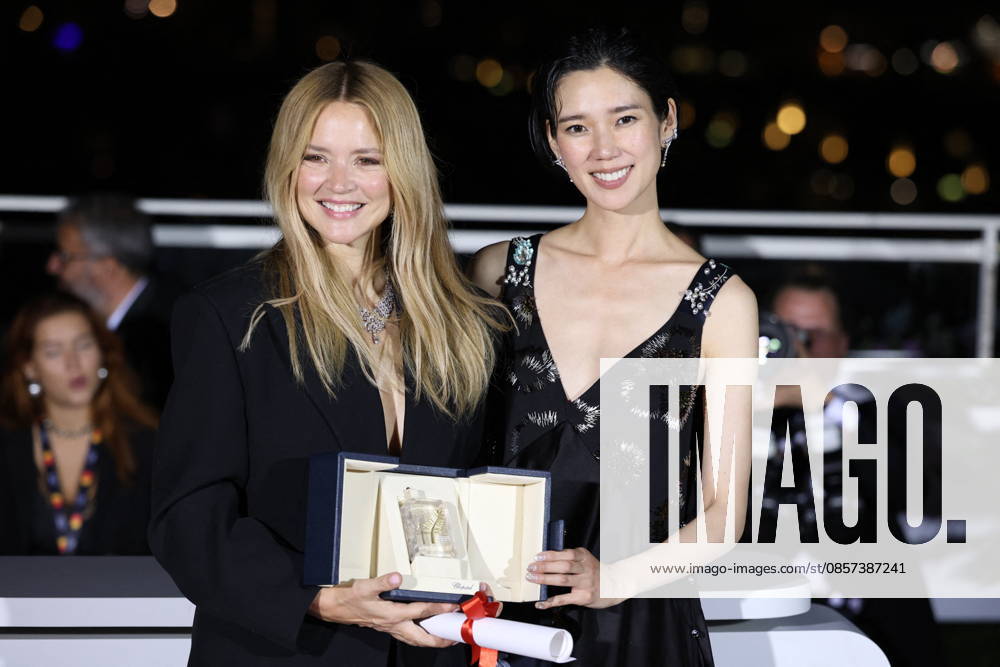 Cannes - Award Winners Photocall Belgian actress Virginie Efira and Japanese actress Tao Okamoto celebrate and pose together after winning ex-aequo the Best Actress Prize for the film Soudain (All of a Sudden) during the photocall of the 79th edition of the Cannes Film Festival in Cannes, France on May 23, 2026. Photo by Eliot Blondet ABACAPRESS.COM Cannes France