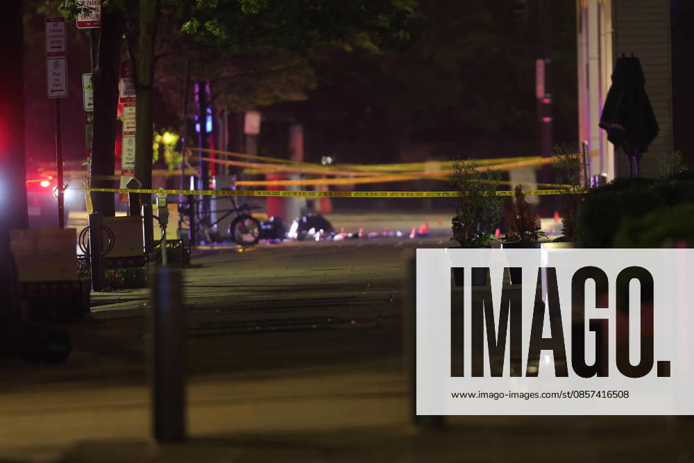WASHINGTON, D.C. MAY 23: Police Officers investigate after shots were fired after a suspect approached a security checkpoint near the White House and began firing at officers and later died at a hospital near by after being shot by Secret Service officers on May 23, 2026 in Washington, D.C.