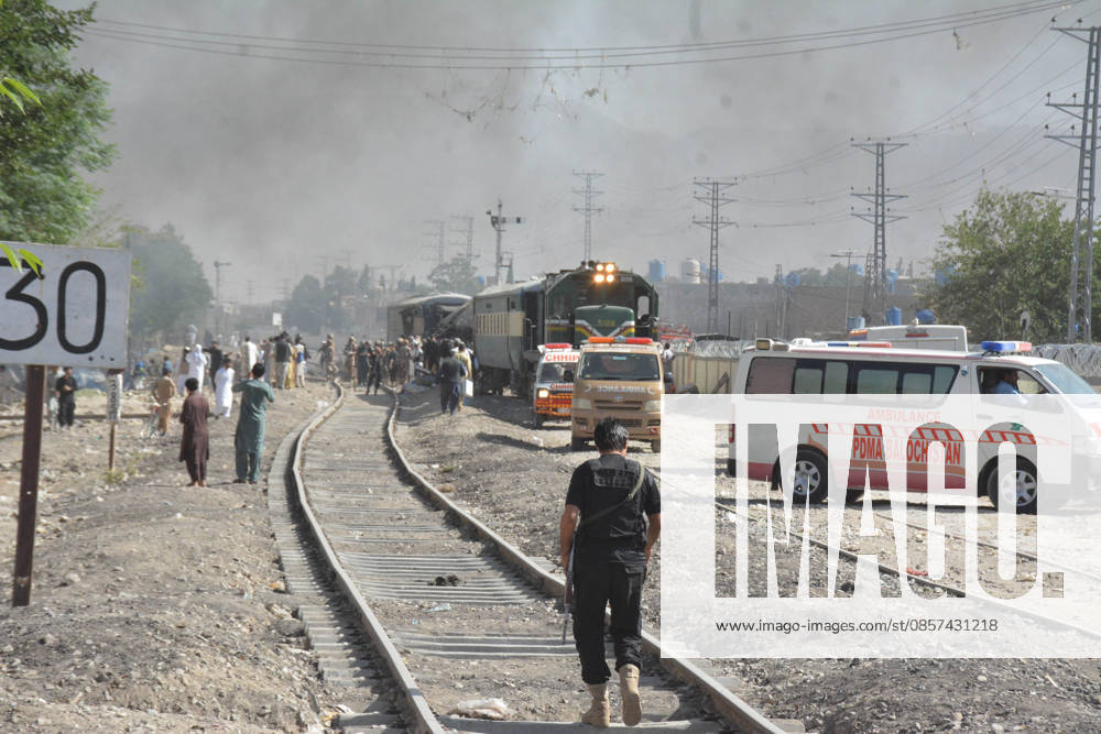 Several injured in explosion targeting train in southwest Pakistan QUETTA,PAKISTAN - MAY 24: Pakistani forces and rescue workers are busy with relief work after an explosion injured several people near Chaman Phatak Quetta southwestern Balochistan, Pakistan on Sunday May 24, 2026. Mazhar Chandio Anadolu Quetta Pakistan. Editorial use only. Please get in touch for any other usage.