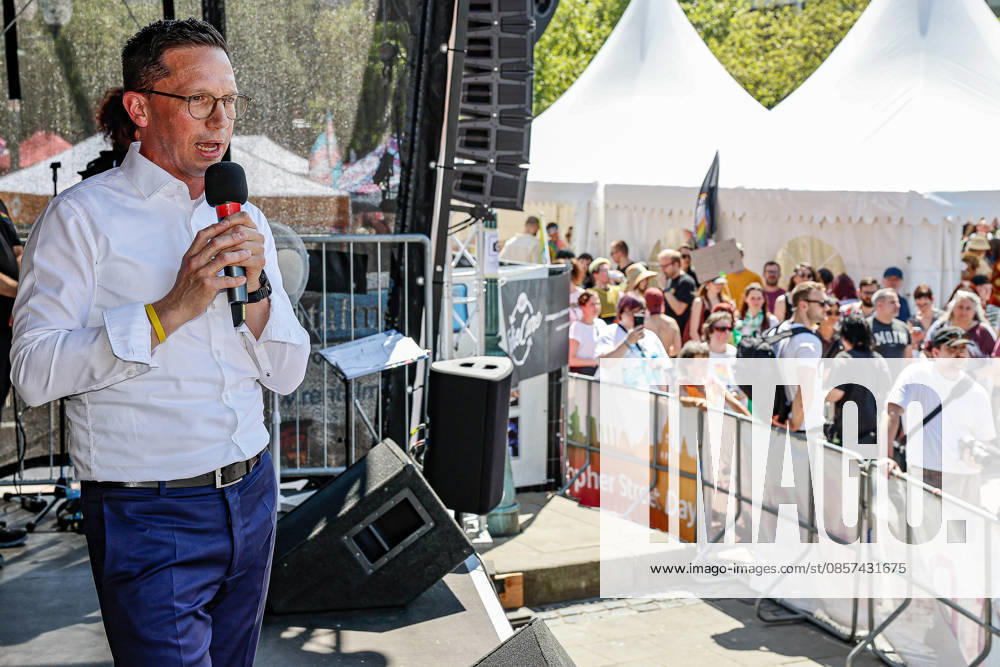 CSD Hannover 2026 Motto We write the future Equal rights Self-determined Queer Speech Falko Mohrs SPD Lower Saxony Minister for Science and Culture Hannover Opernplatz, Stage Lower Saxony, Hannover Region Germany