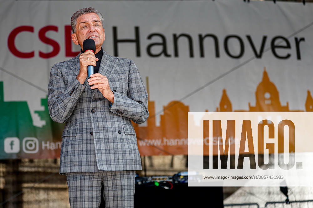 CSD Hannover 2026 Motto We write the future Equal rights Self-determined Queer Speech by Michel Friedman, publicist and talk show host on the Opera Square Hannover Opera Square, Stage Lower Saxony, Hannover Region Germany