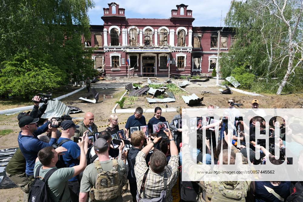Russia Ukraine LPR Drone Attack Journalists 9172484 24.05.2026 Foreign journalists from 19 countries visit the scene of the drone attack carried out by the Ukrainian military on a dormitory of the Starobelsk Professional College of Lugansk State Pedagogical University in the course of Russia s military operation in Ukraine, in Starobelsk, Lugansk People s Republic, Russia. At least 21 people were killed and 42 injured in the attack in the early hours of May 22. Evgeny Biyatov Sputnik Starobelsk Lugansk People s Republic Russia