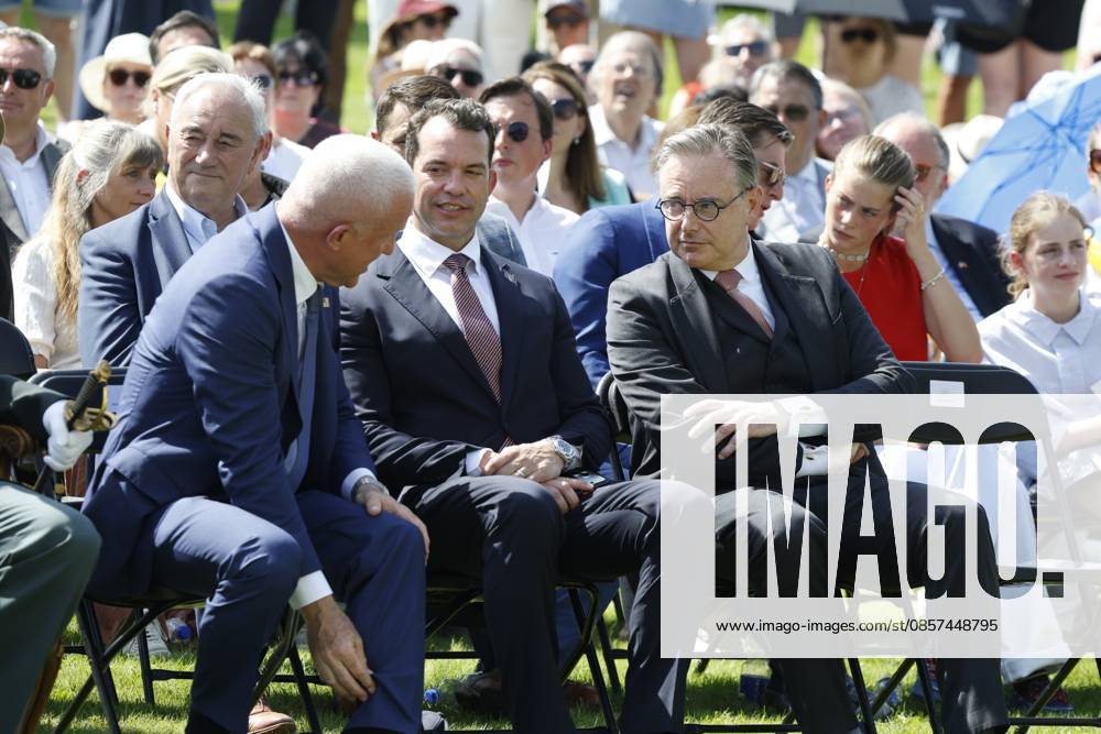 US ambassador to Belgium Bill White and Prime Minister Bart De Wever pictured during the annual Memorial Day ceremony at the Flanders Field American Cemetery, in Waregem, Sunday 24 May 2026. NICOLASxMAETERLINCK 174921471