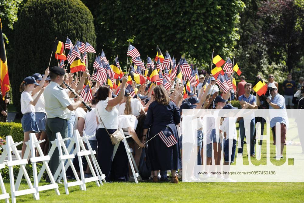 Illustration picture taken during the annual Memorial Day ceremony at the Flanders Field American Cemetery, in Waregem, Sunday 24 May 2026. NICOLASxMAETERLINCK 174928950