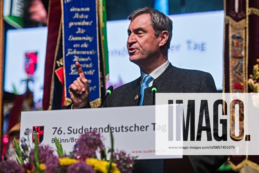 Bavarian Prime Minister Markus Soder address the 76th Sudeten German Congress in Brno continued at Brno Exhibition Centre on Sunday, May 24, 2026. (CTKxPhoto PatrikxUhlir) CTKPhotoP2026052405055 CTKPhotoP2026052405055