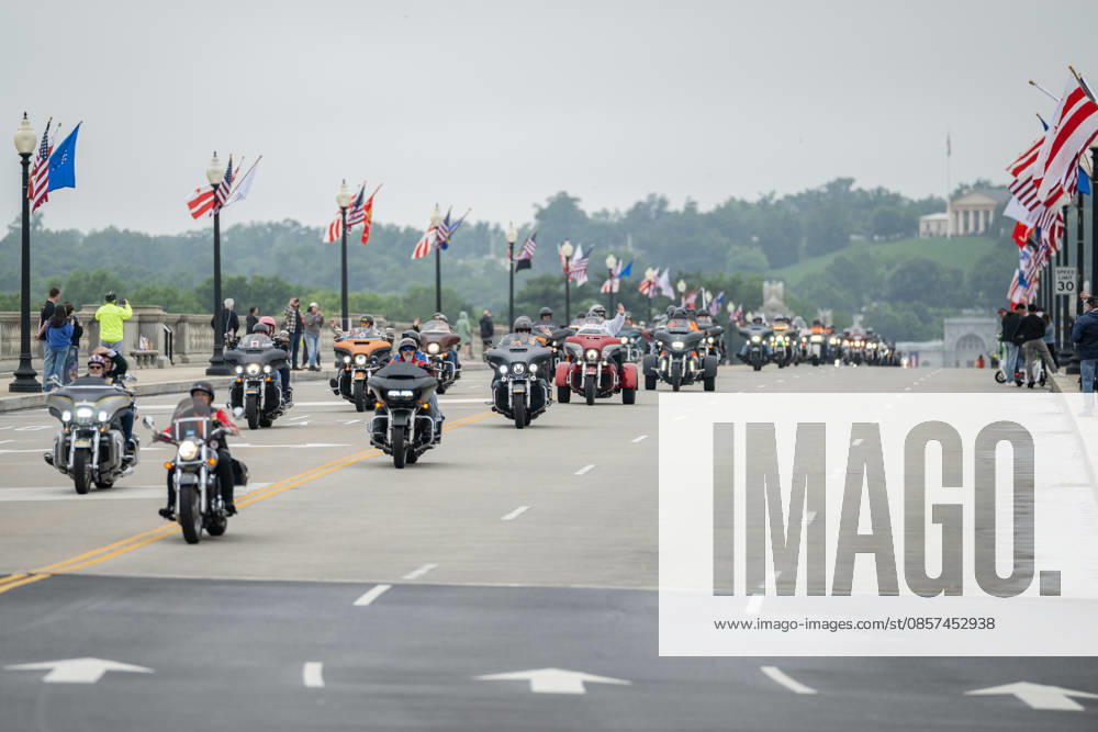 Motorcyclists participate in the Rolling to Remember memorial ride through Washington, D.C., honoring fallen service members, prisoners of war, and those still missing in action during Memorial Day weekend. Washignton United States - ZUMAk206 20260524_znp_k206_004