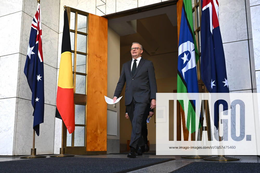ANTHONY ALBANESE PRESSER, Australian Prime Minister Anthony Albanese arrives to speak to the media during a press conference at Parliament House in Canberra, Monday, May 25, 2026. ( NO ARCHIVING CANBERRA AUSTRALIAN CAPITAL TERRITORY AUSTRALIA