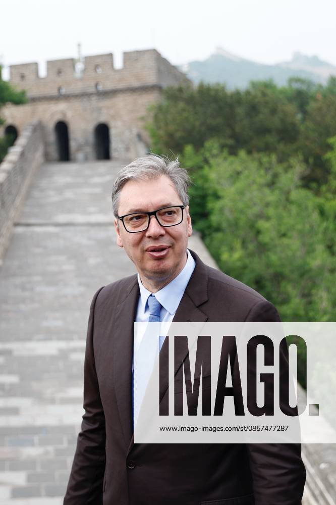 Serbian President Aleksandar Vucic visits the Badaling Great Wall on May 24, 2026 in Beijing, China. Serbian President Aleksandar Vucic arrived in Beijing on May 24 for his first state visit to China that will run through May 28. Aleksandar Vucic visited the Great Wall shortly after his arrival.