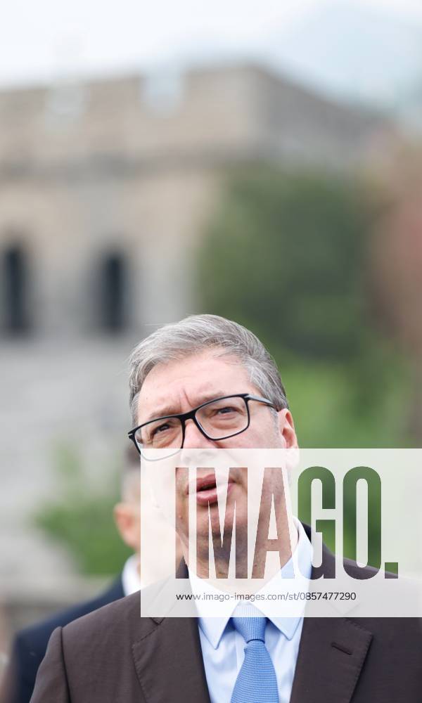 Serbian President Aleksandar Vucic visits the Badaling Great Wall on May 24, 2026 in Beijing, China. Serbian President Aleksandar Vucic arrived in Beijing on May 24 for his first state visit to China that will run through May 28. Aleksandar Vucic visited the Great Wall shortly after his arrival.