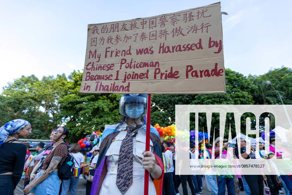 The Chiang Mai Pride Parade 2026 celebrations in Chiang Mai, Thailand - 24 May 2026 A participant holds a handmade placard during The Chiang Mai Pride Parade 2026 celebrations. The Chiang Mai Pride Parade 2026 took place in Chiang Mai, Thailand. Chiang Mai province holds Thailandís first Pride Month celebrations annually, promoting gender equality, diversity, and human rights as part of Pride Month activities in northern Thailand. Chiang Mai Thailand