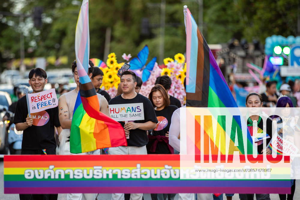 Several participants take part in a parade during The Chiang Mai Pride Parade 2026 celebrations. The Chiang Mai Pride Parade 2026 took place in Chiang Mai, Thailand. Chiang Mai province holds Thailandis first Pride Month celebrations annually, promoting gender equality, diversity, and human rights as part of Pride Month activities in northern Thailand. Chiang Mai Thailand - ZUMAs197 20260524_aaa_s197_119