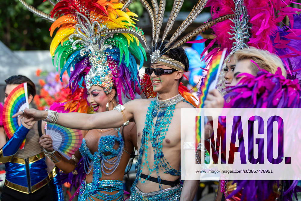 Participants dressed in colorful costumes take part during The Chiang Mai Pride Parade 2026 during celebrations. The Chiang Mai Pride Parade 2026 took place in Chiang Mai, Thailand. Chiang Mai province holds Thailandis first Pride Month celebrations annually, promoting gender equality, diversity, and human rights as part of Pride Month activities in northern Thailand. Chiang Mai Thailand - ZUMAs197 20260524_aaa_s197_124