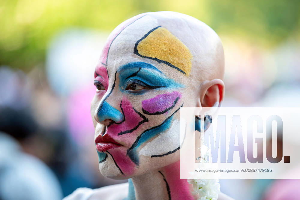 Sirisak Chaitet, a representative of the Chiang Mai Pride organizing committee, poses with colorful face paint while attending The Chiang Mai Pride Parade 2026 celebrations. The Chiang Mai Pride Parade 2026 took place in Chiang Mai, Thailand. Chiang Mai province holds Thailandis first Pride Month celebrations annually, promoting gender equality, diversity, and human rights as part of Pride Month activities in northern Thailand. Chiang Mai Thailand - ZUMAs197 20260524_aaa_s197_125