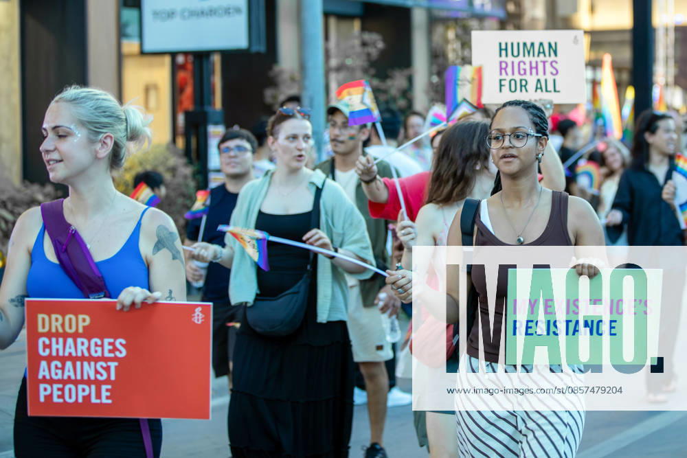 Participants hold placards during The Chiang Mai Pride Parade 2026 celebrations. The Chiang Mai Pride Parade 2026 took place in Chiang Mai, Thailand. Chiang Mai province holds Thailandis first Pride Month celebrations annually, promoting gender equality, diversity, and human rights as part of Pride Month activities in northern Thailand. Chiang Mai Thailand - ZUMAs197 20260524_aaa_s197_132