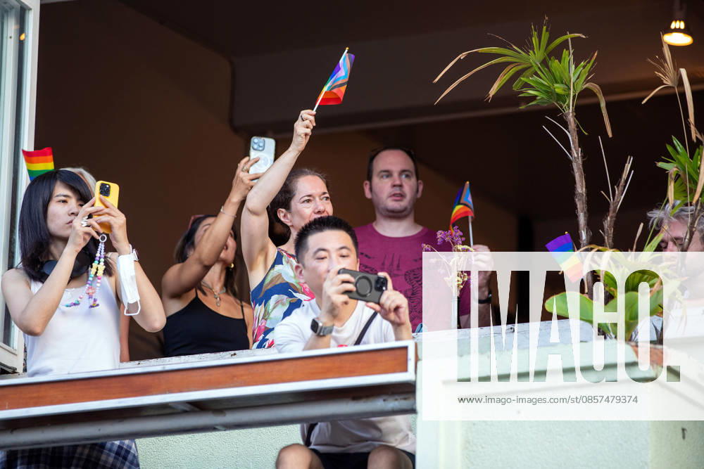 Tourists carry rainbow flags during The Chiang Mai Pride Parade 2026 during celebrations. The Chiang Mai Pride Parade 2026 took place in Chiang Mai, Thailand. Chiang Mai province holds Thailandis first Pride Month celebrations annually, promoting gender equality, diversity, and human rights as part of Pride Month activities in northern Thailand. Chiang Mai Thailand - ZUMAs197 20260524_aaa_s197_130