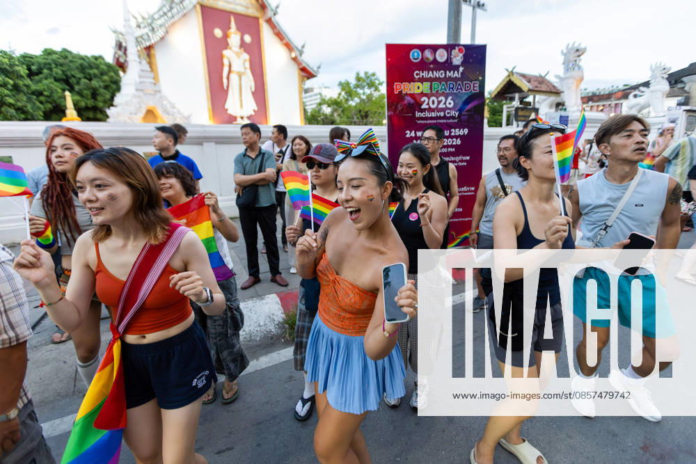 People in costumes participate in The Chiang Mai Pride Parade. The Chiang Mai Pride Parade 2026 took place in Chiang Mai, Thailand. Chiang Mai province holds Thailandis first Pride Month celebrations annually, promoting gender equality, diversity, and human rights as part of Pride Month activities in northern Thailand. Chiang Mai Thailand - ZUMAs197 20260524_aaa_s197_142