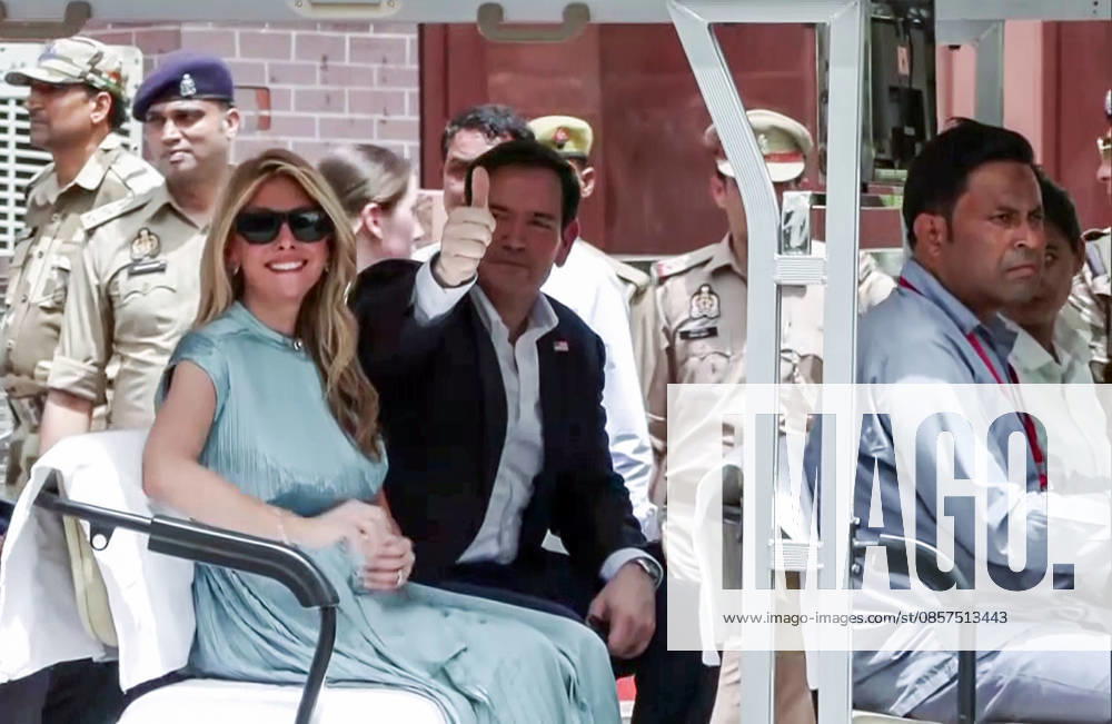 US Secretary of State Marco Rubio and his wife Jeanette D. Rubio leave from the Taj Mahal Agra Uttar Pradesh , May 25 (ANI): US Secretary of State Marco Rubio and his wife Jeanette D. Rubio leave from the Taj Mahal, in Agra on Monday. (ANI Video Grab) Agra Uttar Pradesh India