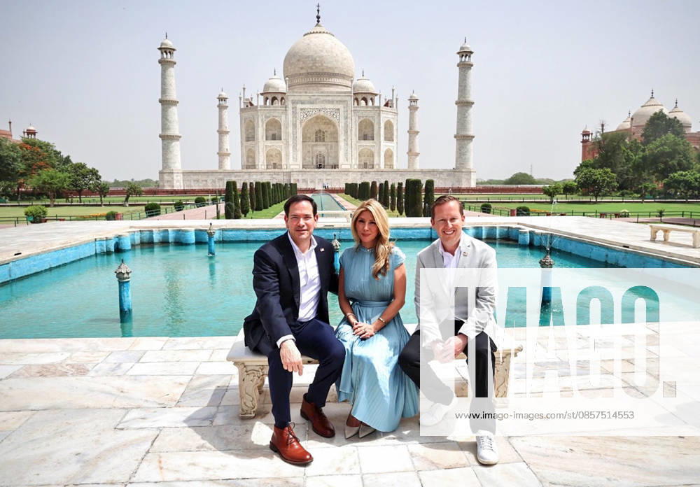 US Secretary of State Marco Rubio with his wife Jeanette D. Rubio and US Ambassador to India Sergio Gor as they visit the Taj Mahal Agra, May 25 (ANI): US Secretary of State Marco Rubio with his wife Jeanette D. Rubio and US Ambassador to India Sergio Gor as they visit the Taj Mahal, in Agra on Monday. (@USAmbIndia X ANI Photo) Agra Uttar Pradesh India