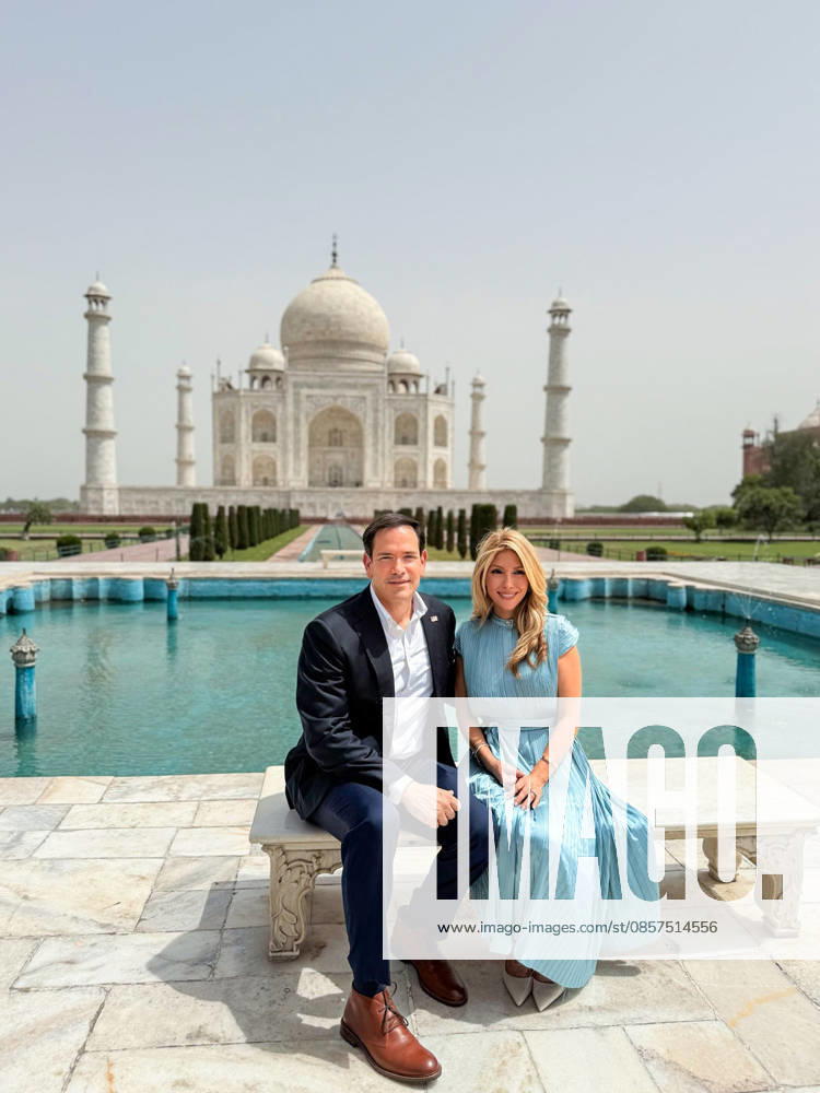 US Secretary of State Marco Rubio with his wife Jeanette D. Rubio as they visit the Taj Mahal Agra, May 25 (ANI): US Secretary of State Marco Rubio with his wife Jeanette D. Rubio as they visit the Taj Mahal, in Agra on Monday. (@USAmbIndia X ANI Photo) Agra Uttar Pradesh India