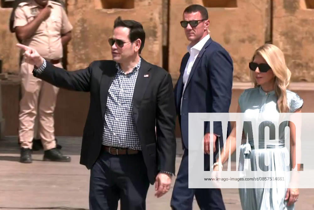 US Secretary of State Marco Rubio, along with his wife, Jeanette D. Rubio, during their visit to the visit Amber Fort Jaipur, May 25 (ANI): US Secretary of State Marco Rubio, along with his wife, Jeanette D. Rubio, during their visit to the Amber Fort, in Jaipur on Monday. (ANI Video Grab) Jaipur Rajasthan India