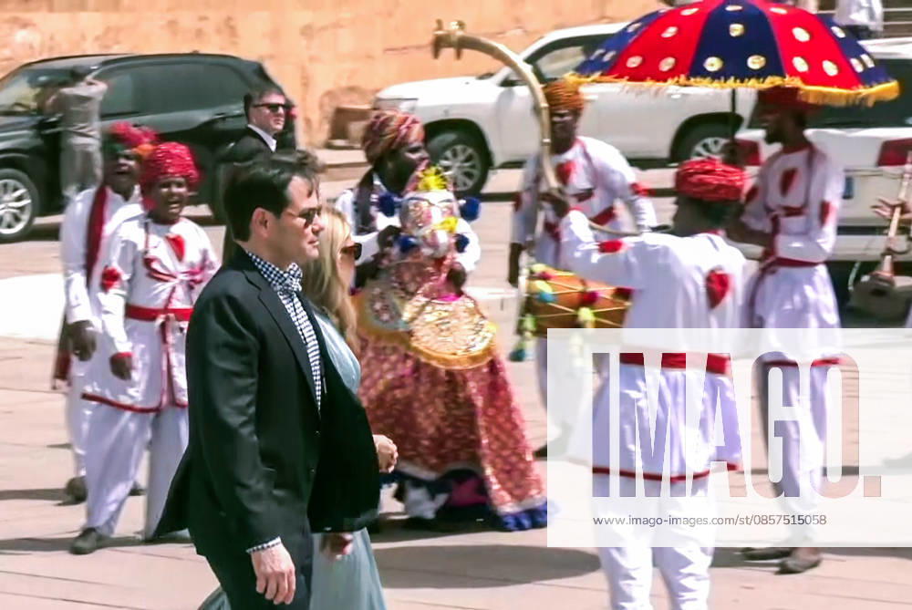 US Secretary of State Marco Rubio, with his wife, Jeanette D. Rubio, receives a warm welcome during their visit to the Amber Fort Jaipur, May 25 (ANI): US Secretary of State Marco Rubio, with his wife, Jeanette D. Rubio, receives a warm welcome during their visit to the Amber Fort, in Jaipur on Monday. (ANI Video Grab) Jaipur Rajasthan India