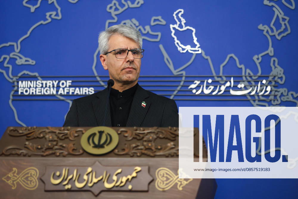 Weekly press conference by Foreign Ministry Spokesperson Esmaeil Baghaei in Tehran, Iran - 25 May 2026 Esmaeil Baghaei, Spokesperson of Foreign Ministry seen during his weekly press conference. Tehran Iran