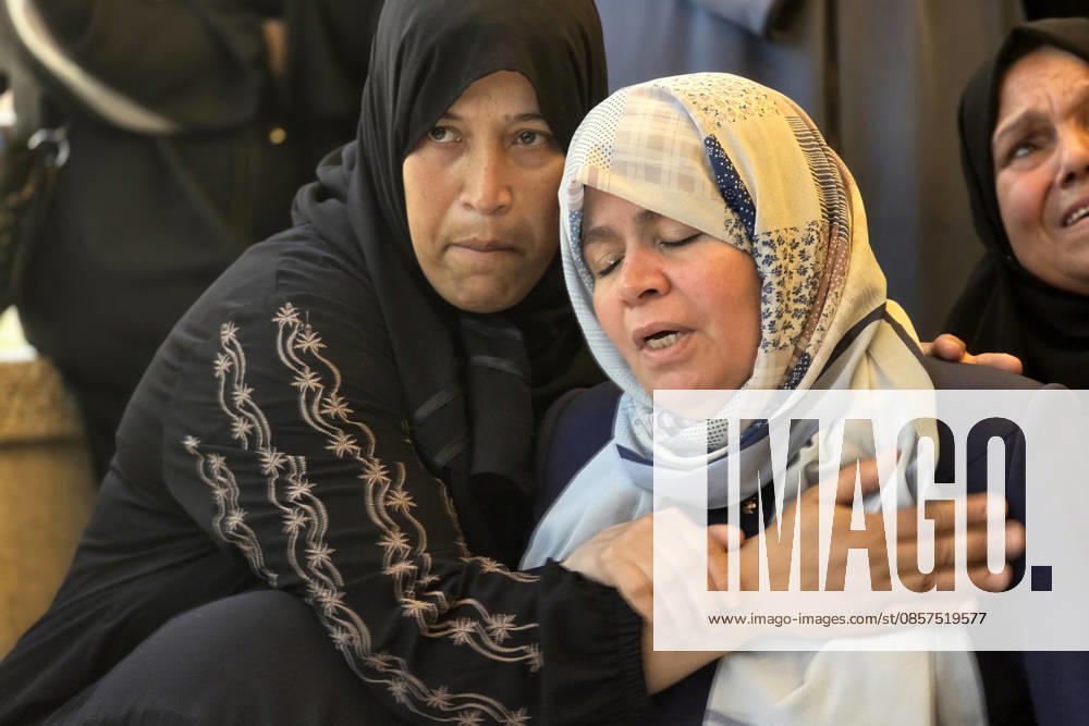 Mourners bid farewell to victims of Israeli strike in Khan Younis Palestinians mourn during the funeral of a child and a woman who were killed in an Israeli strike targeting the Ghaith camp area in Mawasi Khan Younis in the southern Gaza Strip on May 25, 2026. Photo by Tariq Mohammad APA Images Khan Yunis Gaza Strip Palestinian Territory 250526_Khan_Yunis_TM_02(16)