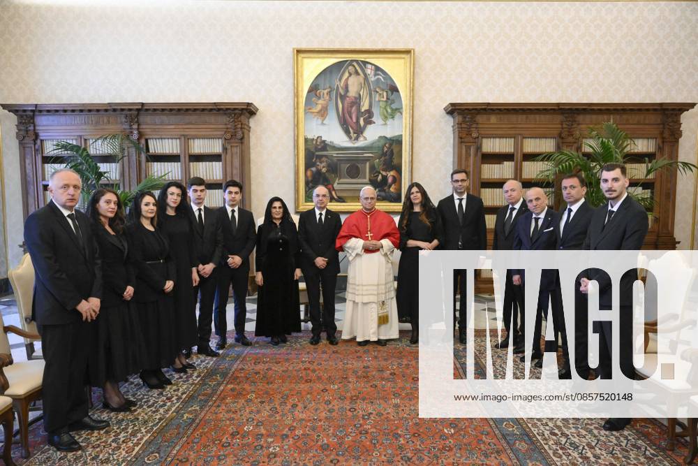 ITALY - POPE LEO XIV RECEIVES IN PRIVATA AUDIENCE HIS EXCELLENCY NR BAJRAM BAGAJ IN THE VATICAN- 2026 5 25 Italy, Rome, Vatican, 2026 5 25.Pope Leo XIV receives in a private audience His Excellency Mr. Bajram Begaj, President of the Republic of Albania in The Vatican - NO BOOKS