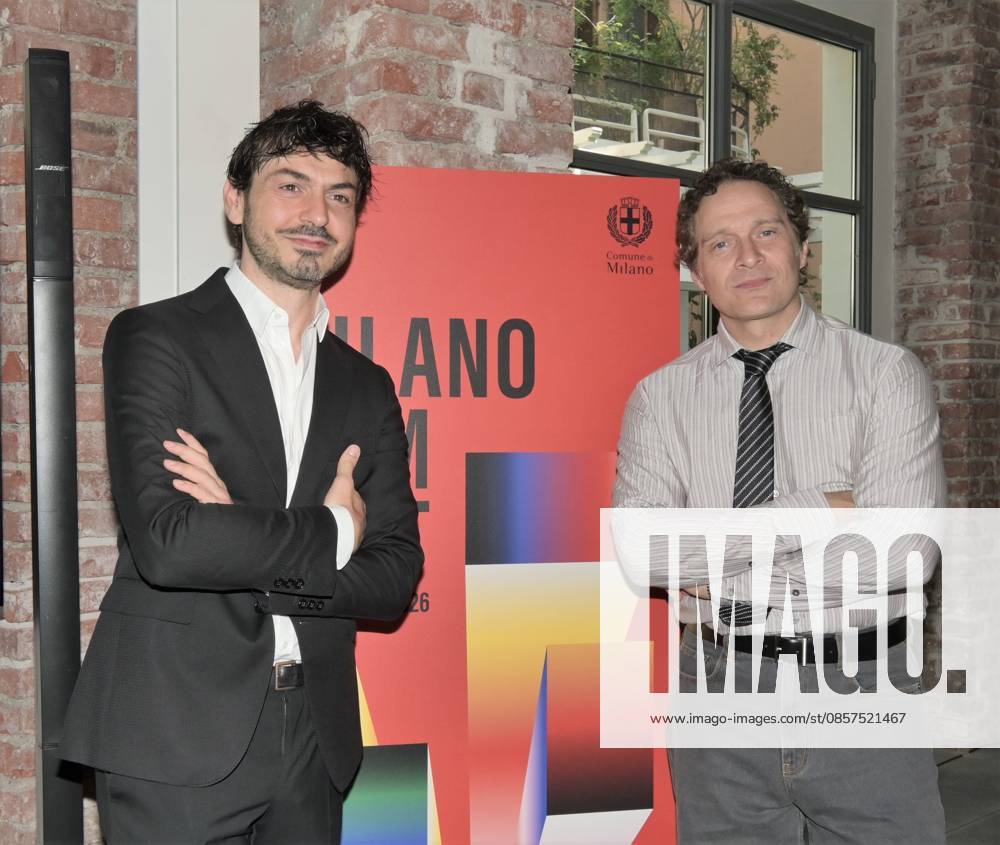IPA85066481 - Milan,Italy Milano Film Fest 2026 photocall and presentation second edition from June 4 to 9, 2026. In the photo:Claudio Santamaria artistic director Milano Film Fest,Tommaso Sacchi councillor for Culture of the Municipality of Milan